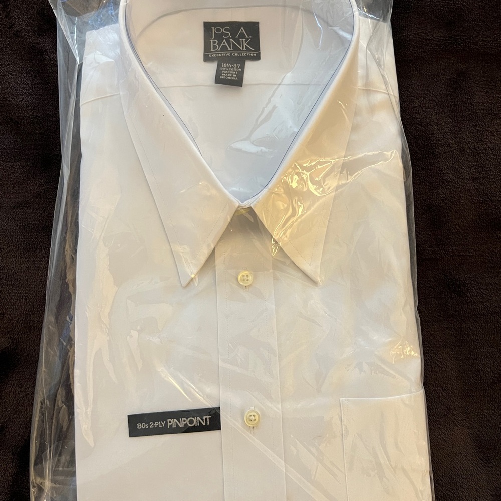 Joseph A Banks Executive collection long sleeve dress shirt 18 1/2 neck 37 arm